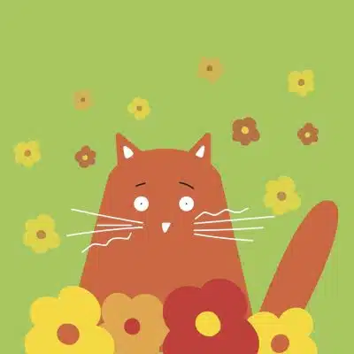 carte "Petit Barnabé derrière les fleurs"